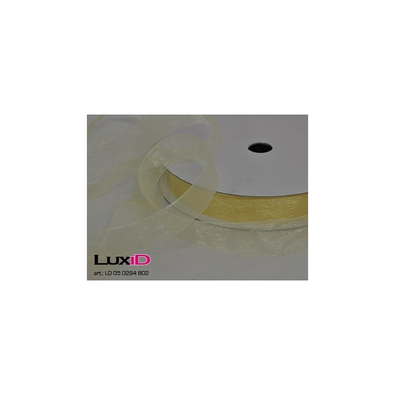 Organza woven edge 802 ecru 15mm x 25m