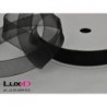 Organza woven edge 09 zwart 15mm x 50m
