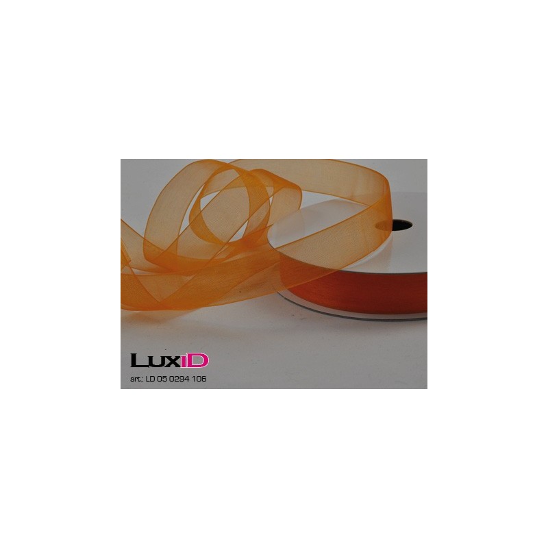 Organza woven edge 106 Oranje 15mm x 25m