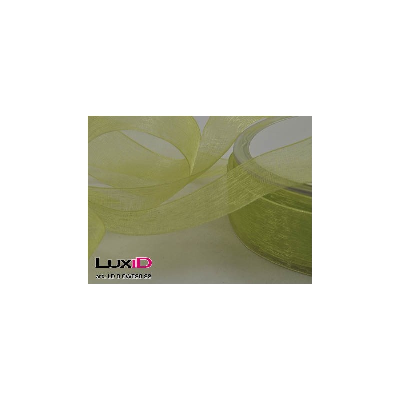 Organza woven edge 22 groen 25mm x 50m