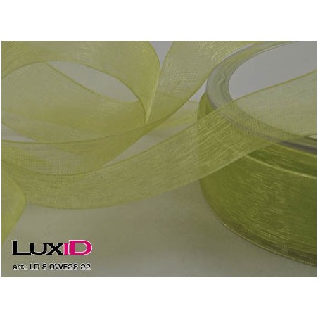 Organza woven edge 22 groen 25mm x 50m