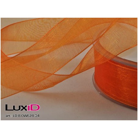 Organza woven edge 34 oranje 25mm x 50m