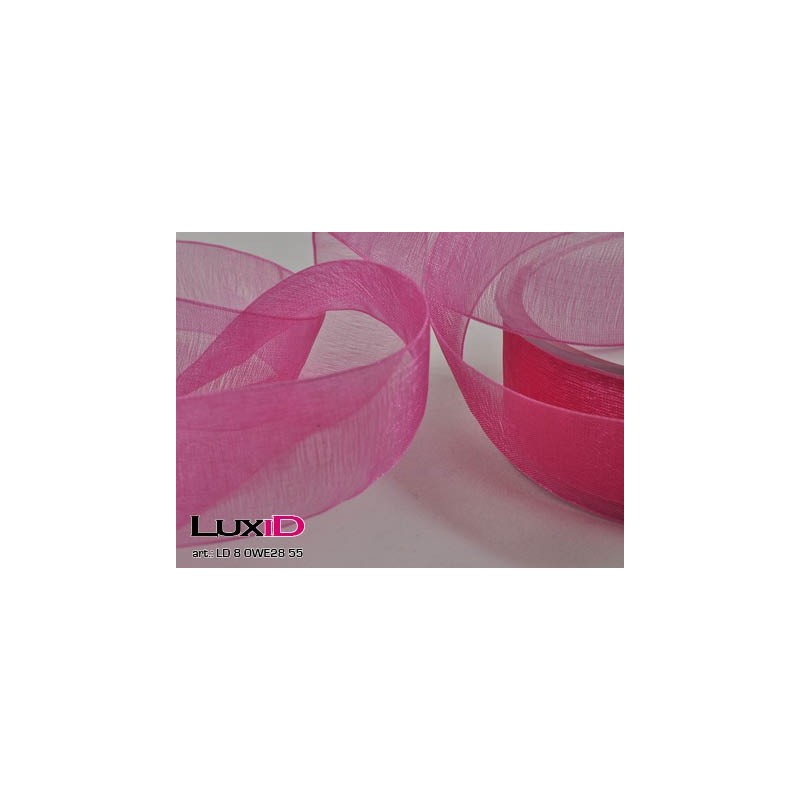 Organza woven edge 55 fuchsia 25mm x 50m