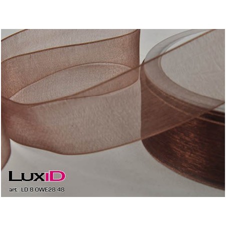 Organza woven edge 48 bruin 25mm x 50m