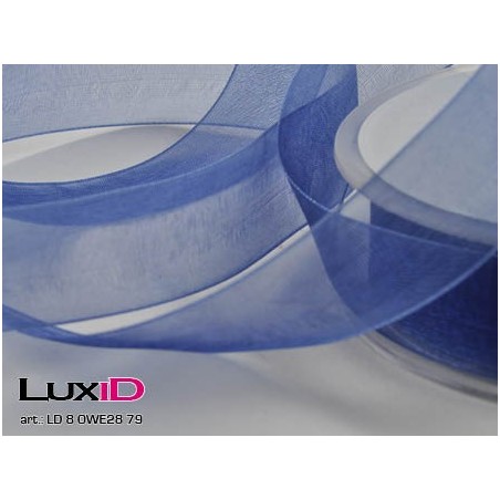 Organza woven edge 79 navy 25mm x 50m