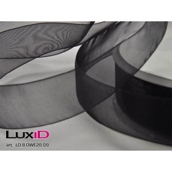 Organza woven edge 09 zwart...