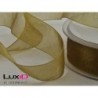 Organza woven edge 25 olive 25mm x 50m