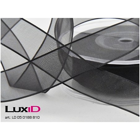 Org. woven edge wired 810 zwart 23mm x 20m