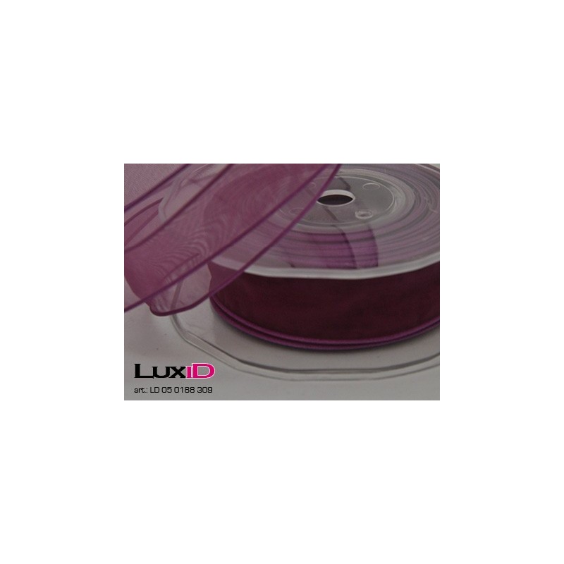 Org. woven edge wired 309 bordeaux 23mm x 20m