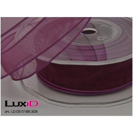 Org. woven edge wired 309 bordeaux 23mm x 20m