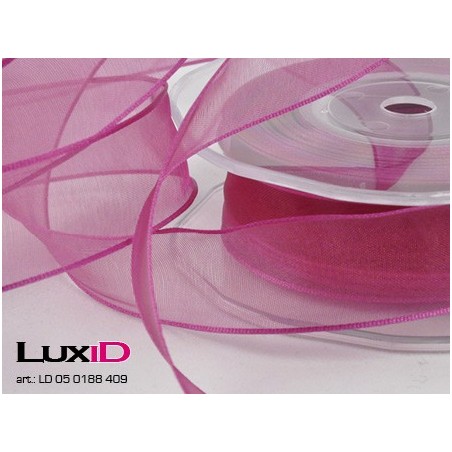 Org. woven edge wired 409 aubergine 23mm x 20m