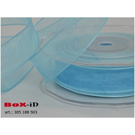 Org. woven edge wired 503 turkis 23mm x 20m