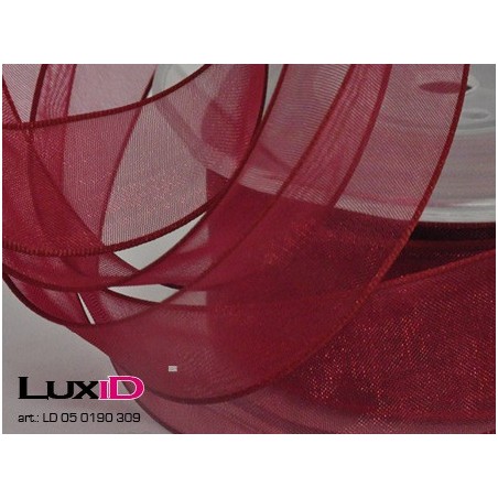 Org. woven edge wired 309 bordeaux 38mm x 20 m