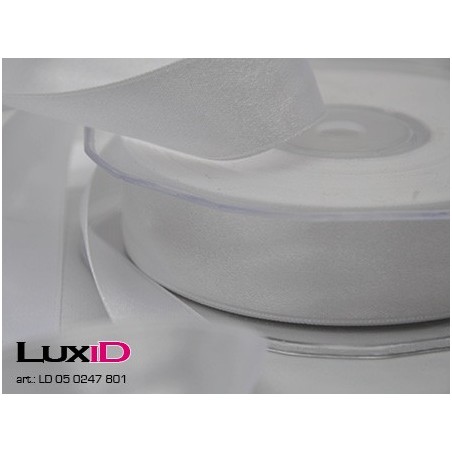 Double face satin 801 wit 25mm x 25m