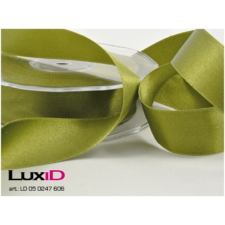 Double face satin 606 mosgroen 25mm x 25m