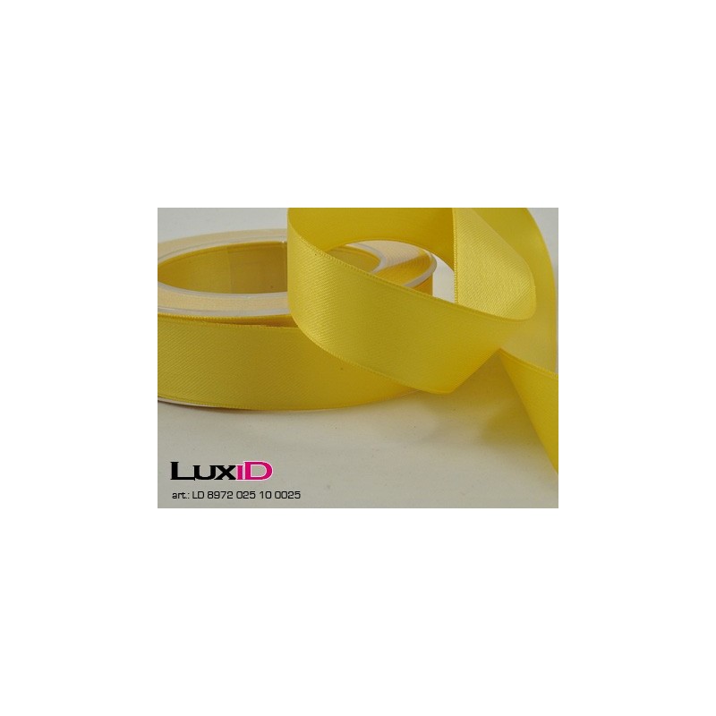 Double face satin 10 geel 25mm x 25m