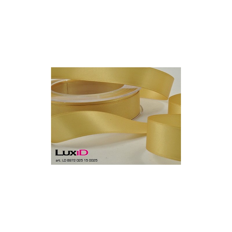 Double face satin 15 goud 25mm x 25m