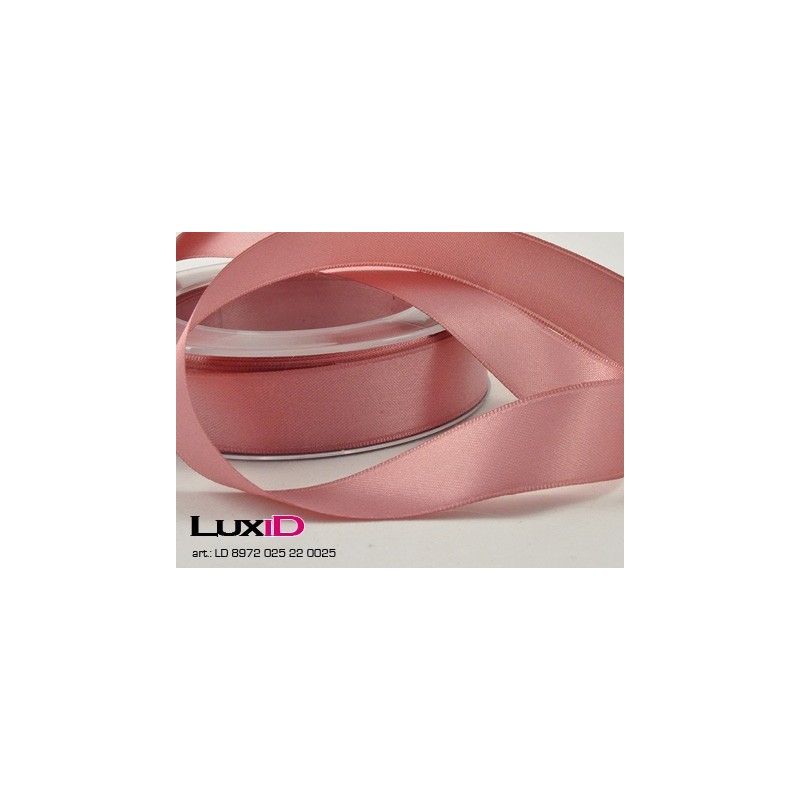 Double face satin 22 oud roos 25mm x 25m