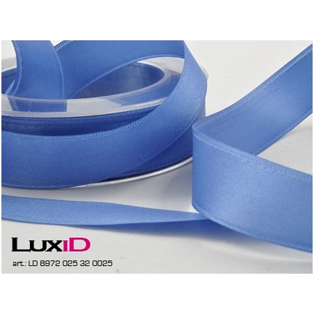 Double face satin 32 blauw 25mm x 25m
