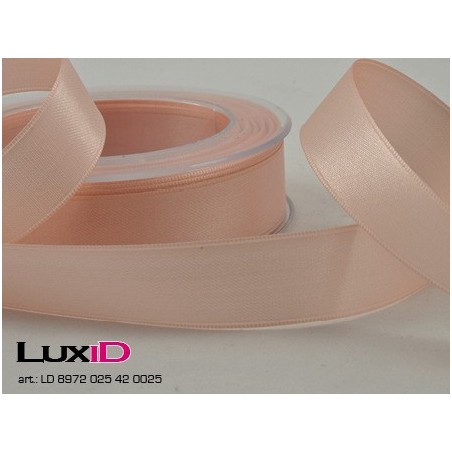 Double face satin 42 zalm 25mm x 25m