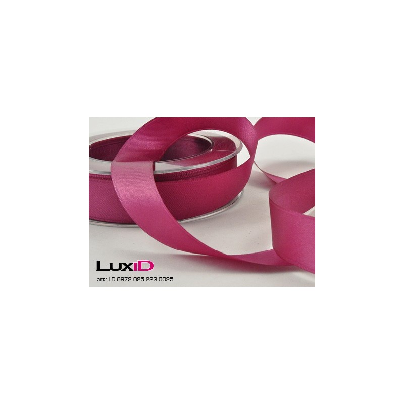 Double face satin 223 rood fuchsia 25mm x 25m