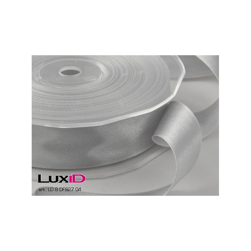 Double face satin 04 licht zilver 25mm x 25m