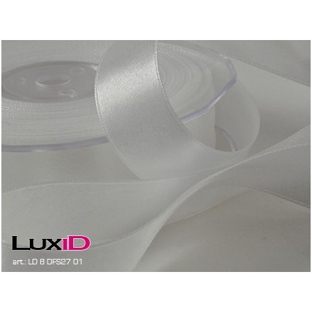 Double face satin 01 wit 25mm x 25m