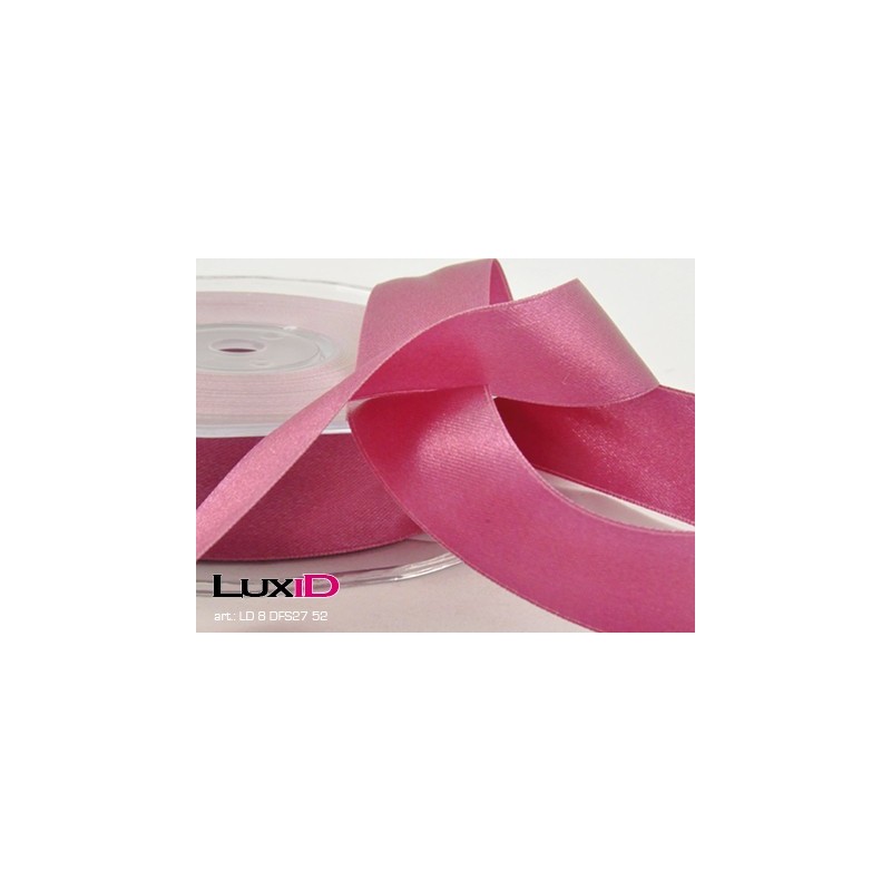 Double face satin 52 soft fuchsia 25mm x 25m