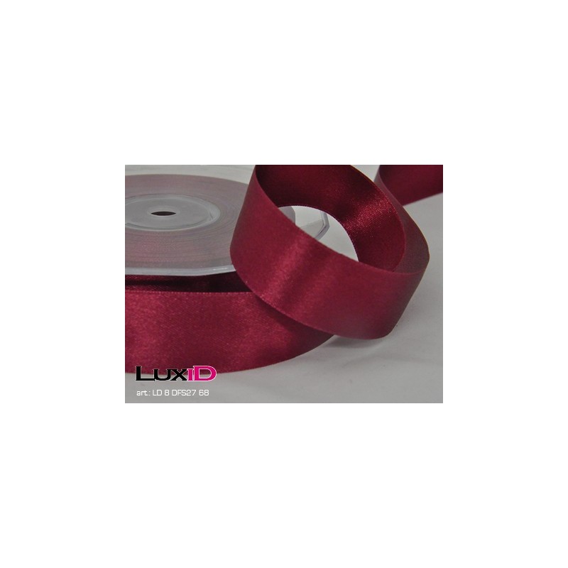 Double face satin 68 donker rood 25mm x 25m