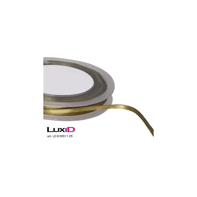 Double face satin 25 olijf groen 6mm x 50m