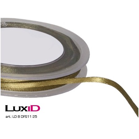 Double face satin 25 olijf groen 6mm x 50m