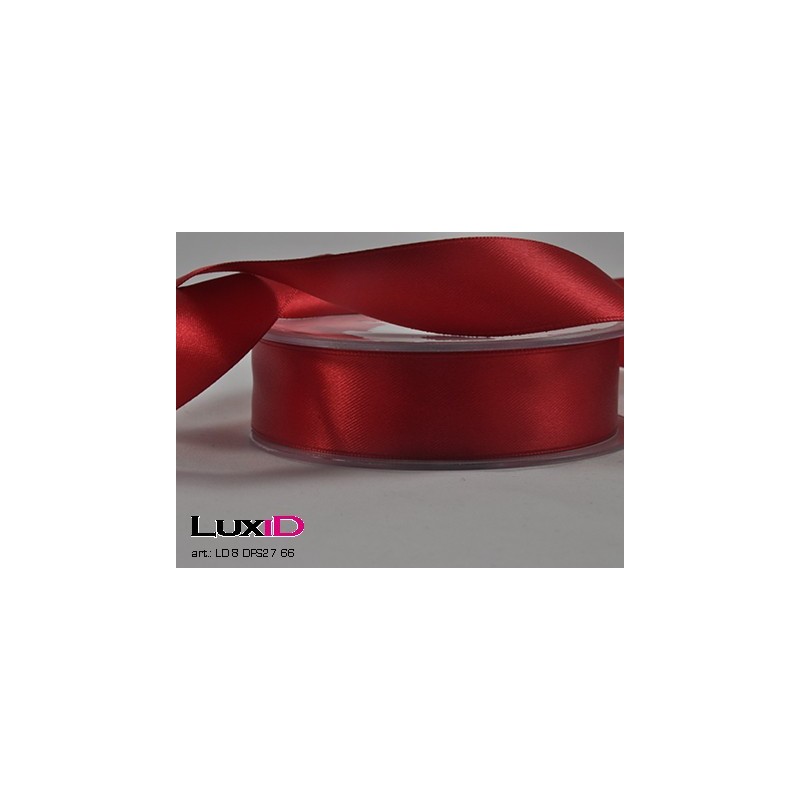 Double face satin 66 bloed rood 25mm x 25m