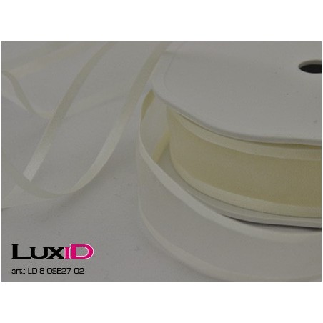 Organza satin edge 02 champagne 25mm x 25m