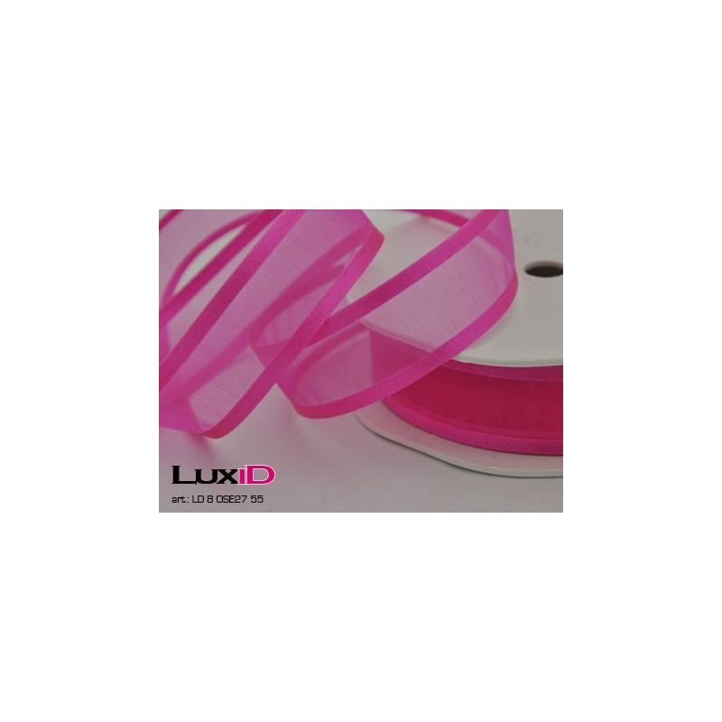Organza satin edge 55 fuchsia 25 mm x 25 m