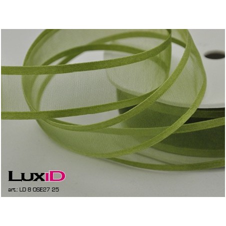 Organza satin edge 25 groen 25 mm x 25 m