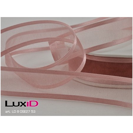 Organza satin edge 53 oud rose 25 mm x 25 m