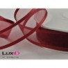 Organza satin edge 66 donker rood 25mm x 25m