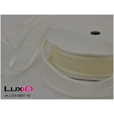 Organza satin edge 40 ecru 25mm x 25m