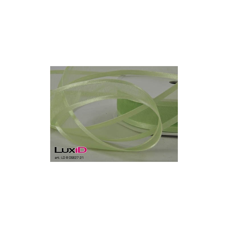 Organza satin edge 21 licht green 25 mm x 25 m