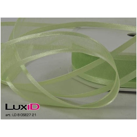 Organza satin edge 21 licht green 25 mm x 25 m