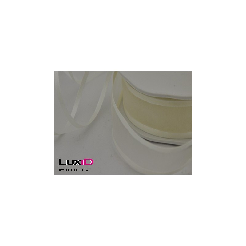 Organza satin edge 40 ecru 38mm x 25m