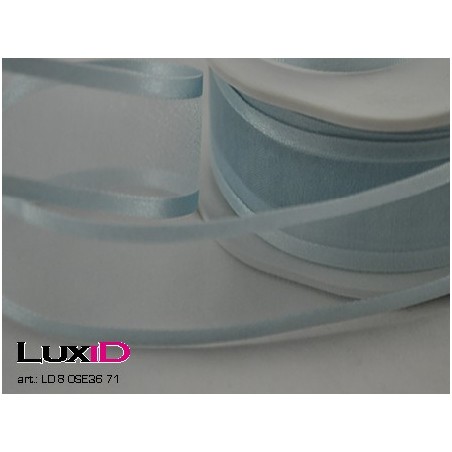 Organza satin edge 71 aqua 38mm x 25m