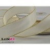 Double face satin lurex 03 ecru 25mm x 25m