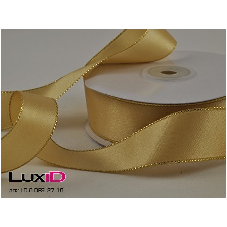 Double face satin lurex 18 goud 25mm x 25m