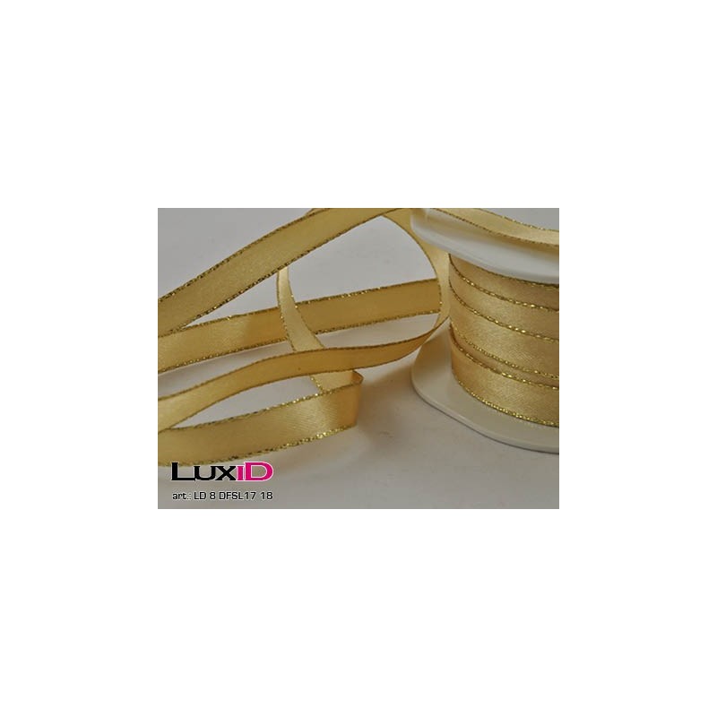 Double face satin lurex 18 goud 10mm x 50m