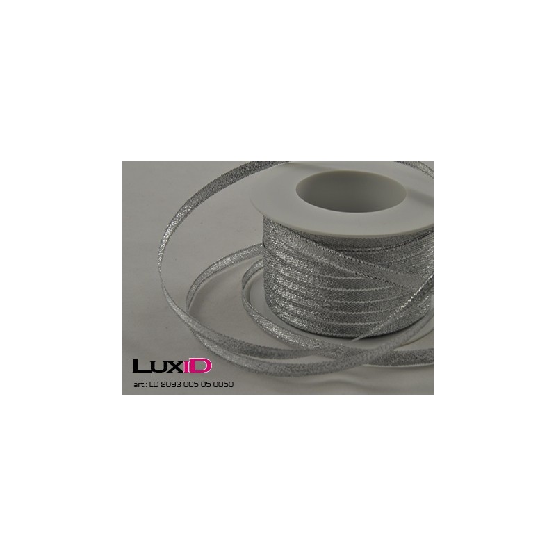 Lurex curling zilver 5mm x 50m