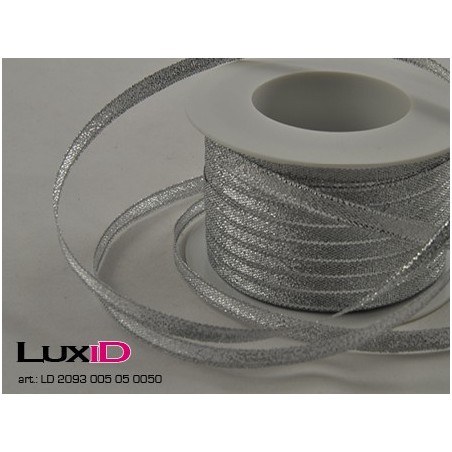 Lurex curling zilver 5mm x 50m