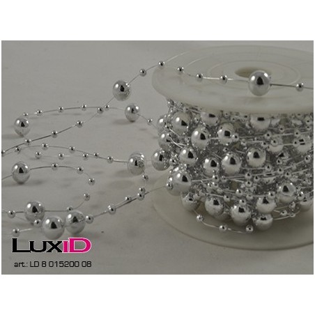 Metalized Round beads 08 zilver 8mm x 10m