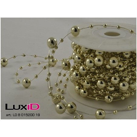 Metalized Round beads 19 gold 8mm x 10m