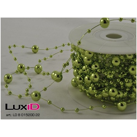 Metalized Round beads 22 groen 8mm x 10m